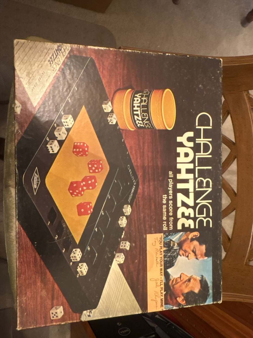 Milton Bradley Challenge Yahtzee Board Game Vintage 1970s Odd Couple Edition